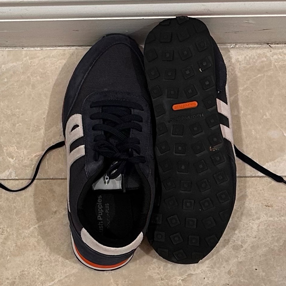 Hush Puppies Black and Red Sneakers with Comfort Soles